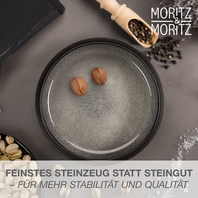 Moritz & Moritz SOLID Serveerschaal - grote Saladschaal Steengoed - Grijs