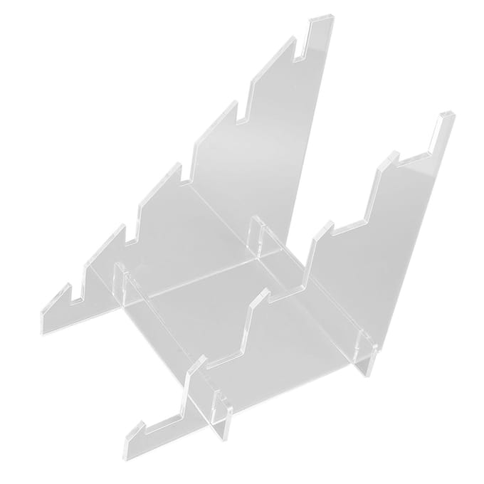 Acryl Bajonet Messtandaard Compact Transparant Multifunctioneel Afneembaar Meshouder voor Klein white