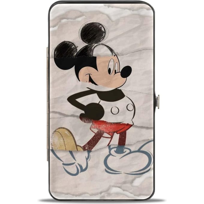 Buckle-Down Mickey Mouse Retro Sketches Hinged Wallet
