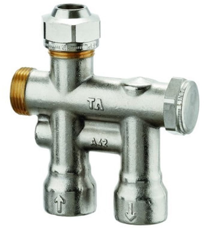 IMI Hydronic Engineering HEIMEIER Eénpijpsverdeler TA RVES,DN 15 aansluiting binnendraad Rp 1/2, 50601100