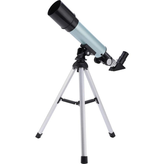 Telescoop voor kinderen en beginners Draagbare refractortelescoop 90x vergroting met statief en gray