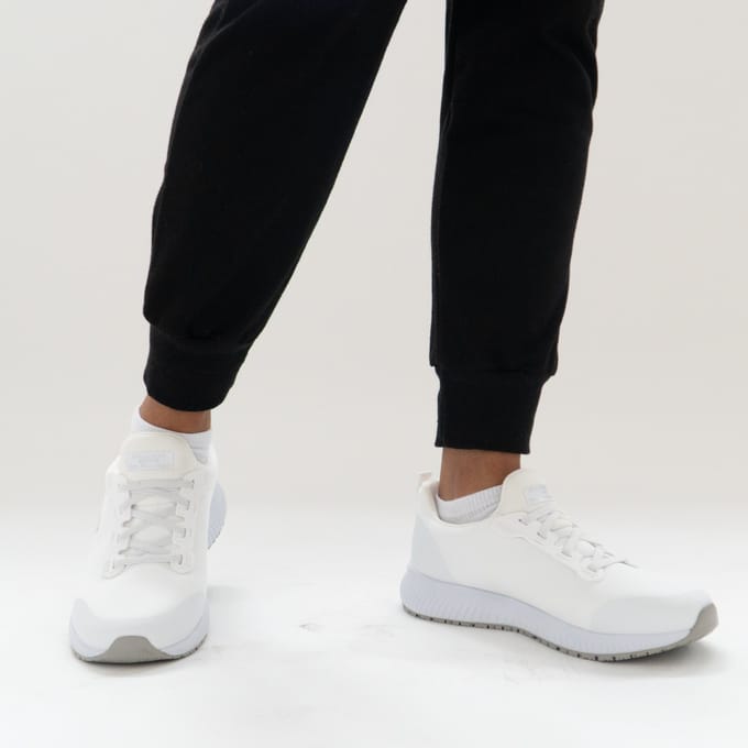 Skechers Dames Squad Slipbestendige Veter Veiligheidsschoenen