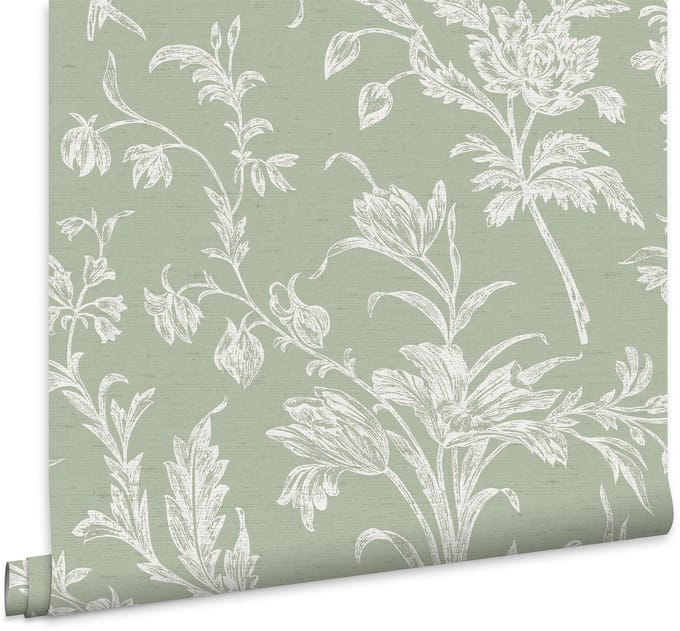 Laura Ashley - Vliesbehang - Lloyd Saliegroen