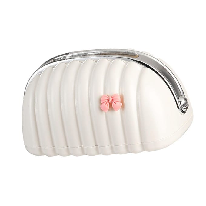 Decoratieve Dooshoes Schelpvormige Tas Desktop Servettenhouder voor Slaapzaal Woonkamer white