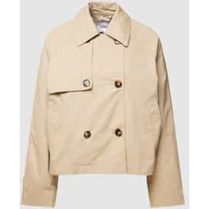 Trenchcoat met platte kraag, model 'Halita'