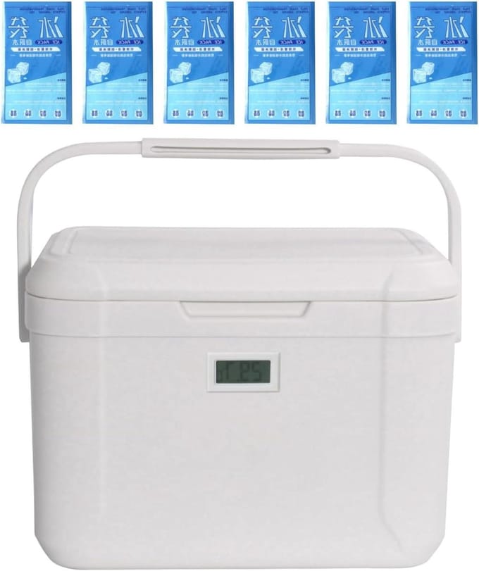 Koelbox - Draagbare koeler - Picknicks en uitstapjes - Meerlaagse isolatie - 55 liter - Wit