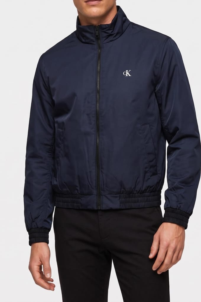 Calvin Klein Long Sleeve Padded Harrington Dark Sapphire Größe: M | Bomberjacken Outlet | Herren | Blau