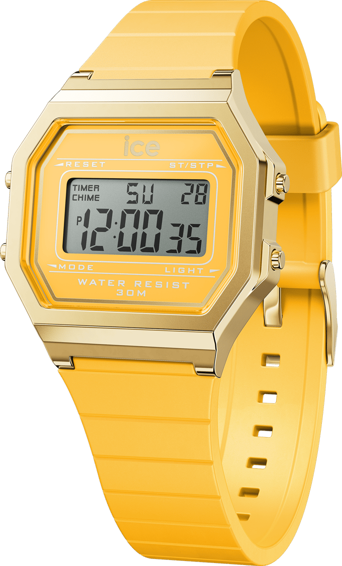 Ice Watch ICE digit retro - Light pineapple 022053 Horloge - Siliconen - Geel - Ø 33 mm