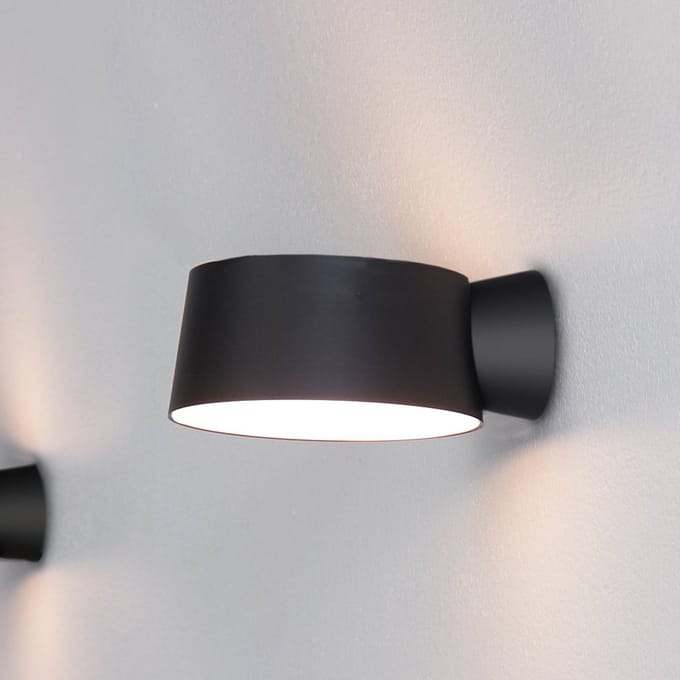 LOOM DESIGN LED wandlamp Cookie zwart aluminium Ø 15 cm
