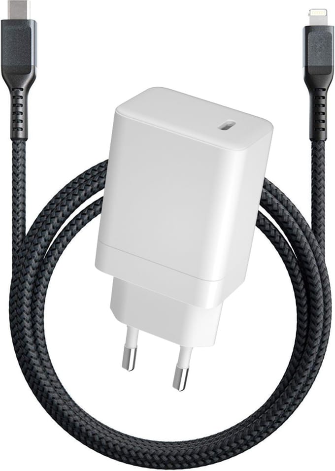 65w oplader geschikt voor iPhone / iPad + Lightning naar usb C kabel 2 meter - Snellader