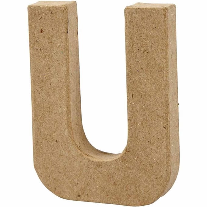 Letter, U, H: 10 cm, B: 8 cm, dikte 1,7 cm, 1 stuk