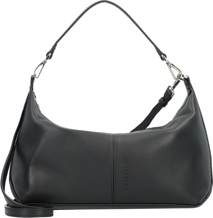 LIEBESKIND BERLIN Leren Schoudertas Paris Biker Hobo Bag Black Zwart