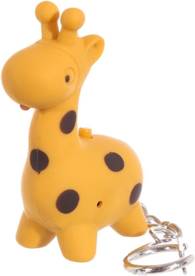 sleutelhanger Zoo Giraffe met led licht en geluid