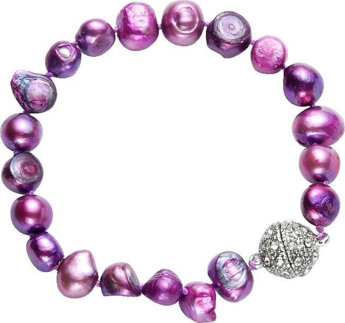 Behave - armband met parels - paars accent - chique gelegenheid