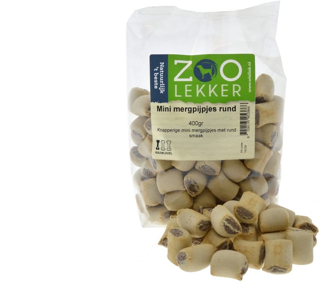 Zoolekker Mini Mergpijpjes Rund 10KG