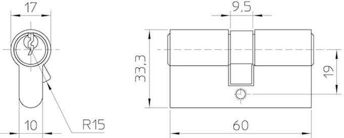Nemef Cilinderslot 91260 20 Mm Verlengd