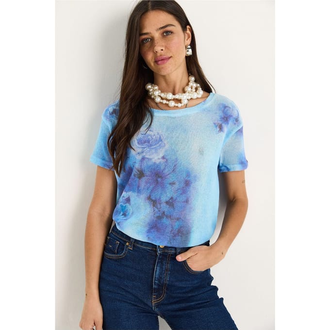 Transparante Crew Neck T-Shirt