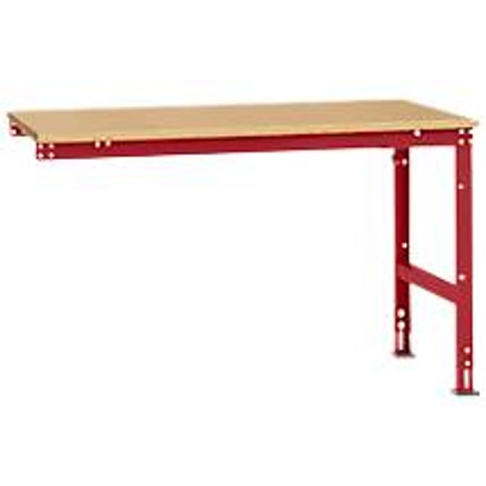 Manuflex aanbouwtafel UNIVERSAL Standaard, tafelblad multiplex, 1500 x 1000, robijnrood