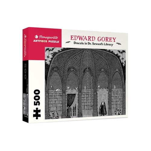 Dracula In Dr. Seward's Library 500-Piece Jigsaw Puzzle - Pomegranate Artpiece Puzzle - Edward Gorey