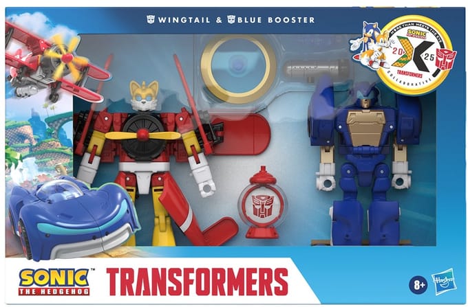 Hasbro Sonic the Hedgehog x Transformers Action Figure Wingtail & Blue Booster 13 cm Action Figuur