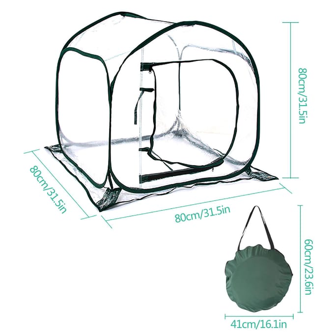 Mini serre de jardin transparente isolée et chaude