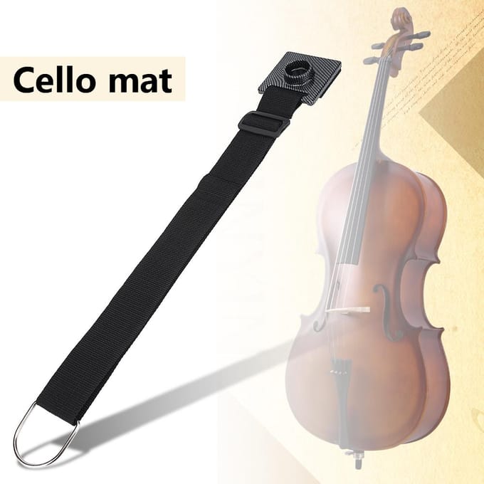 Cello Anker Eindpin Anti-slip Houder Stopper Eindpin Cellist Oefening Optreden #B black