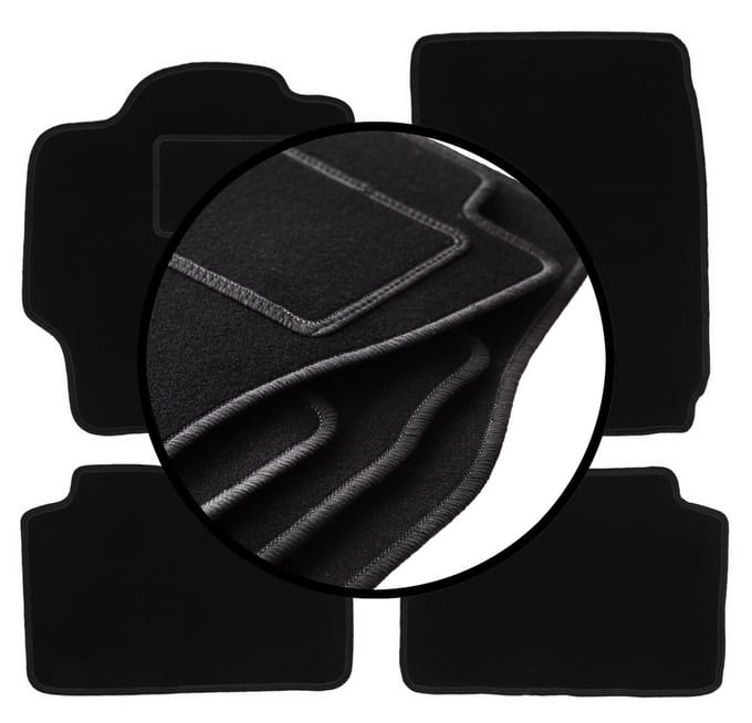 Complete set veloursmatten voor: Mazda 323 BJ sedan, hatchback, break, stationwagen (1998-2003)
