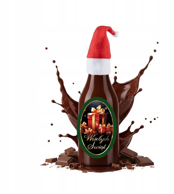 Bimberek - Glazen Flessen - Kerst Likeur - 50ml - Czapka Etykieta