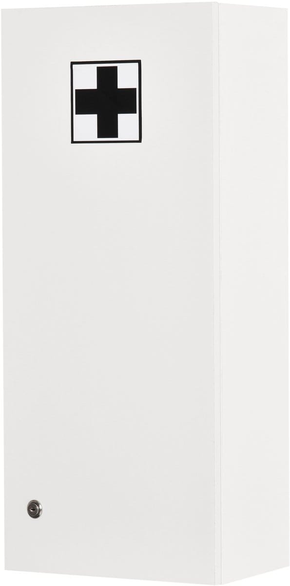 4goodz Medicijnkastje - verstelbare plank afsluitbaar 30x20x70cm - Wit