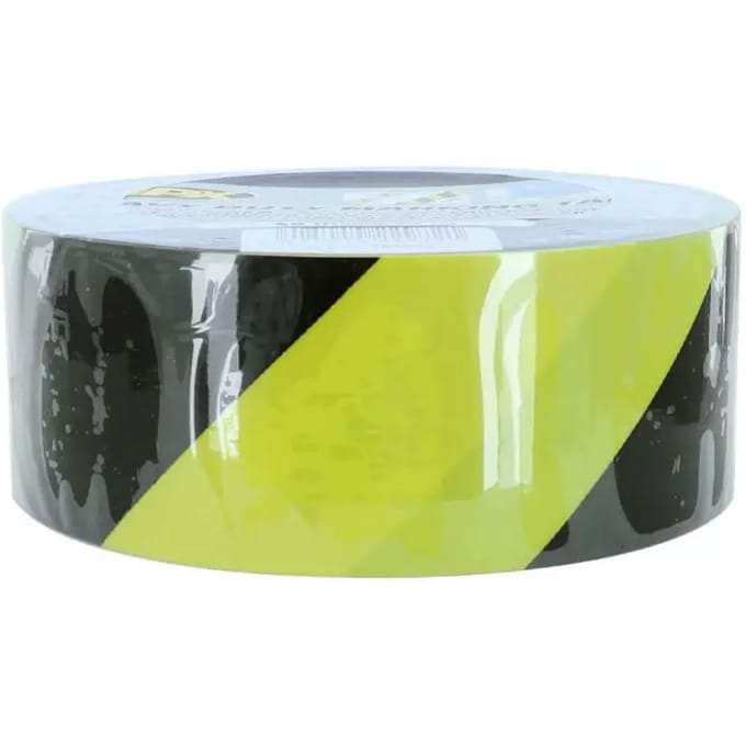 Zelfklevende hoogwaardige markeringstape  - geel/zwart 48mm x 33m