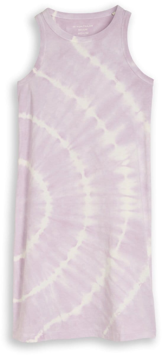 Tom Tailor - Minijurk met batikpatroon - Maat 176 - soft lilac tie dye
