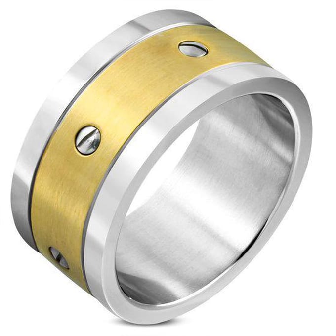 Amanto Ring Akay - 316L Staal - 11mm - Maat 66 - 21mm