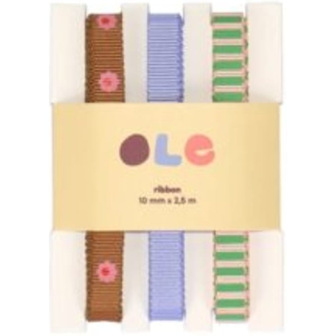 Ole cadeaulinten flower - plain - stripe