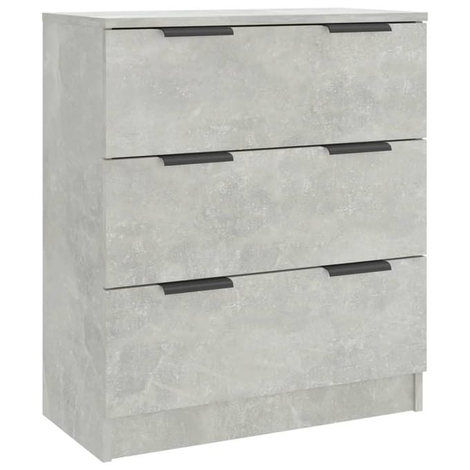 vidaXL - 3-delige - Dressoirs - bewerkt - hout - betongrijs
