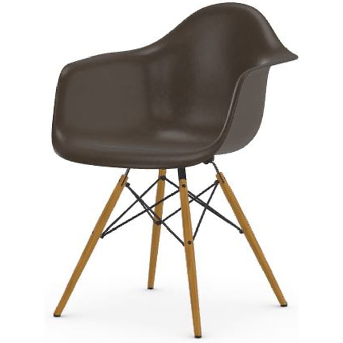 Vitra Eames Fiberglass Chair DAW - Elephant Hide Grey - honingkleurig essenhout