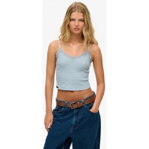Superdry - Kort Athletic Essentials camitopje met kanten rand - Dames - Vesten
