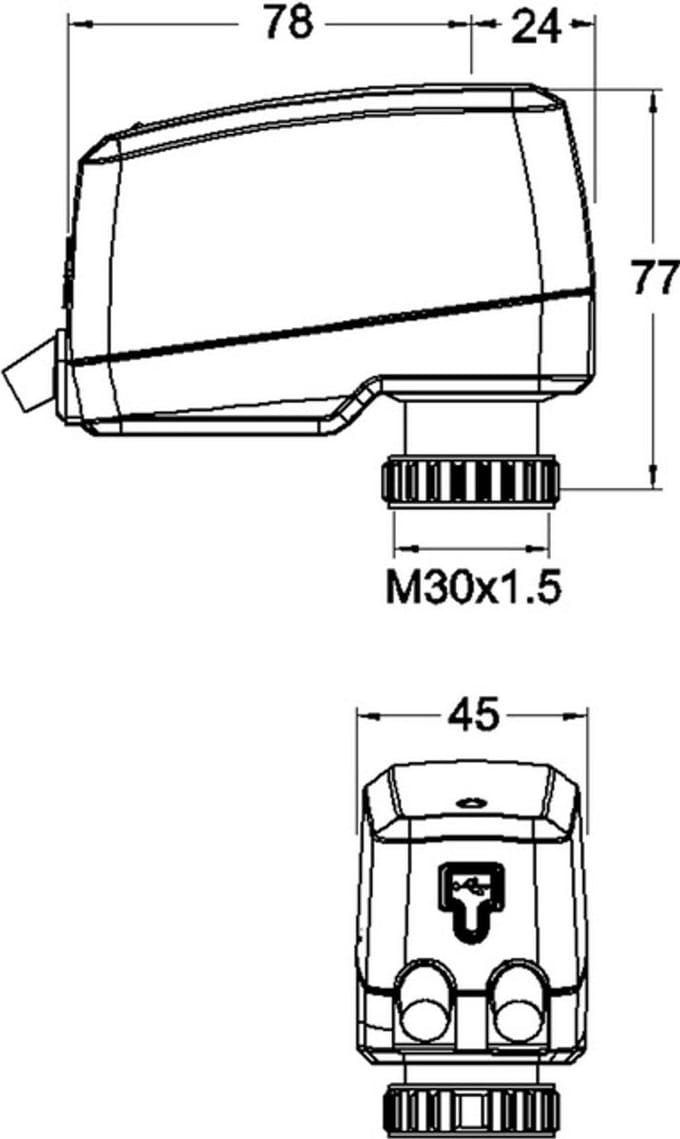 IMI Hydronic Engineering TA motor. actuator TA-Slider160 KNX R24, KNX/TP, 1 m, 32222401301