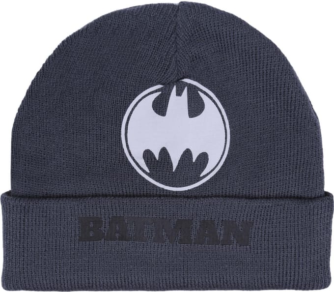 Donkergrijze, warme muts Batman DC Comics 56 cm