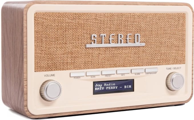 TIM® CD Speler - CD Speler Bluetooth - FM radio - Bruin - 27cm x 11cm x 15cm