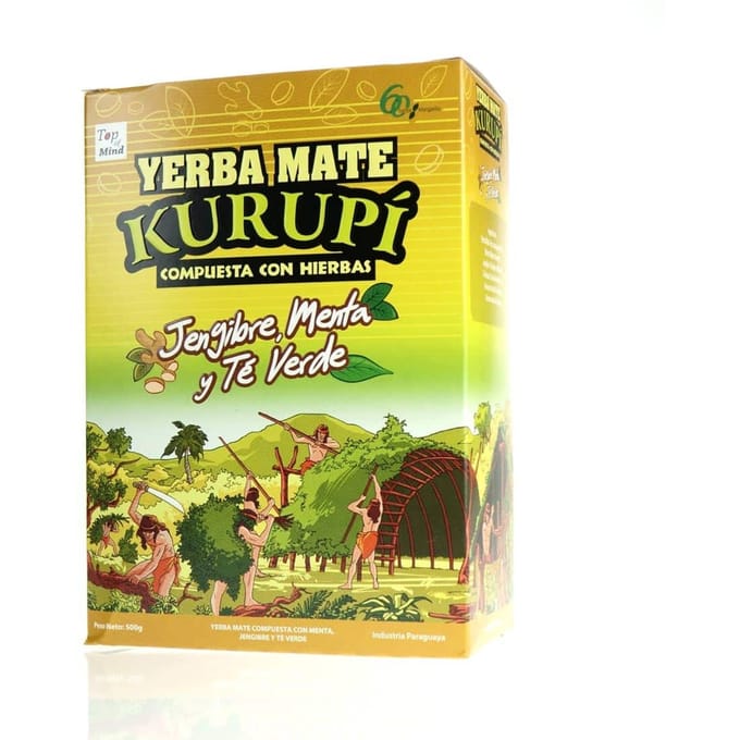 Yerba mate kurupi gember munt en groene thee 500g