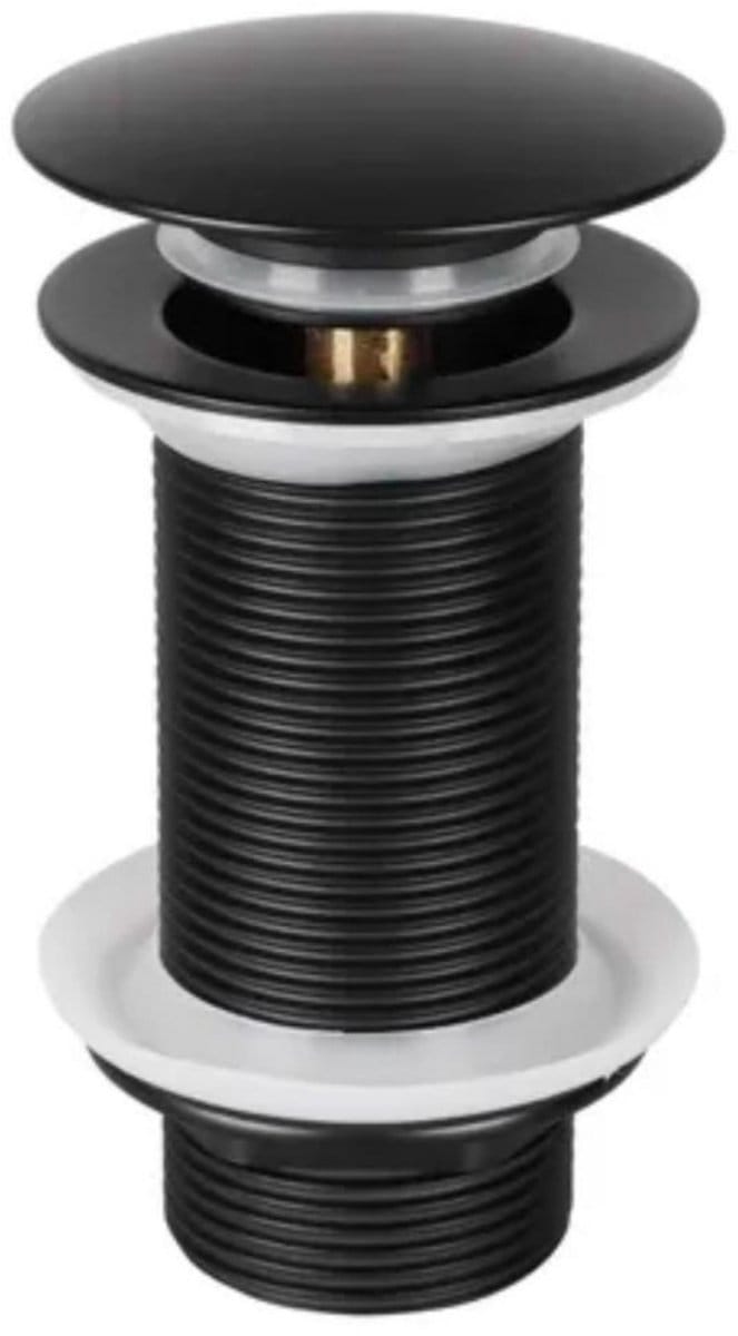Clickwaste afvoerplug mat zwart (zonder overloop)