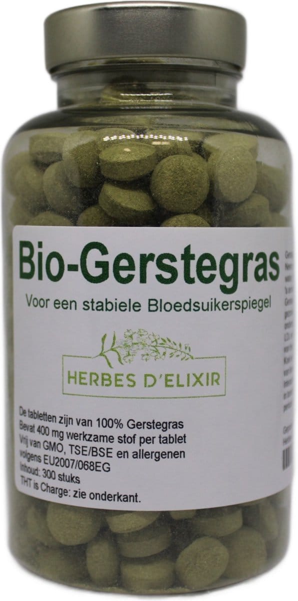 Herbes D'elixir Gerstegras - 300 tabletten - Vegan - Bio - 400 mg per tablet