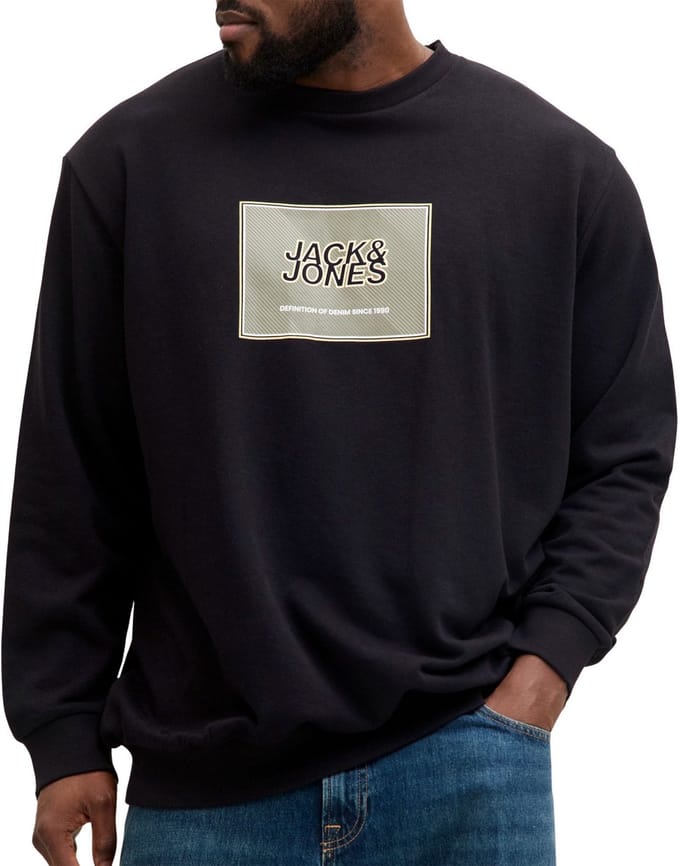 Jack & Jones Rain Crew Neck Sweater Heren (plussize) - Maat 4XL