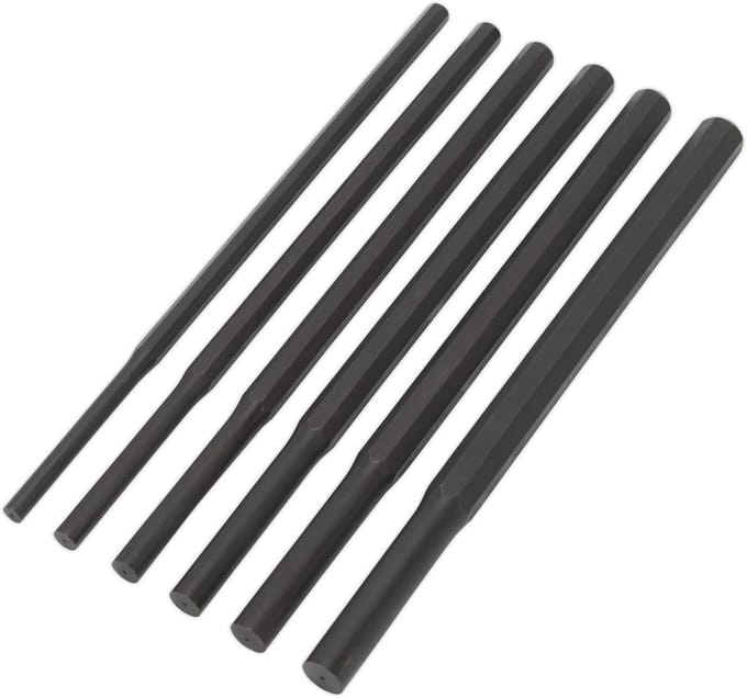 Parallelle Chasse-goupille Set - Drevels Set - Metaalbewerking - Chroom Vanadium Staal - 10-20mm - Zwart