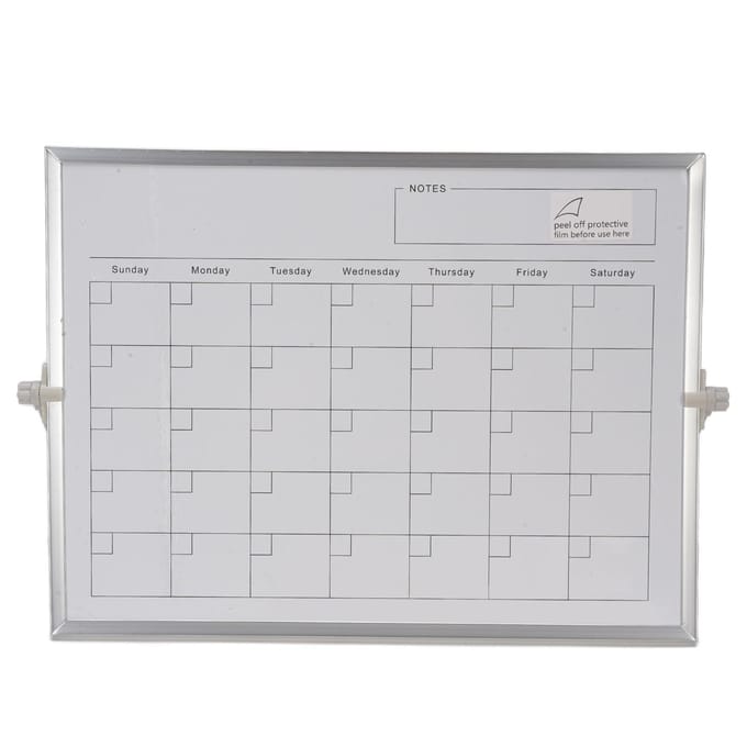Uitwisbare Kalender 30x40cm Dubbelzijdig Magnetisch Desktop Whiteboard Kalender Maandplanner met white