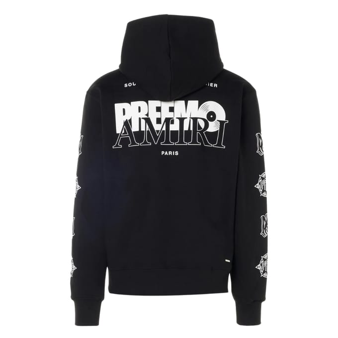 Zwarte hoodie met Amiri Premier-logo