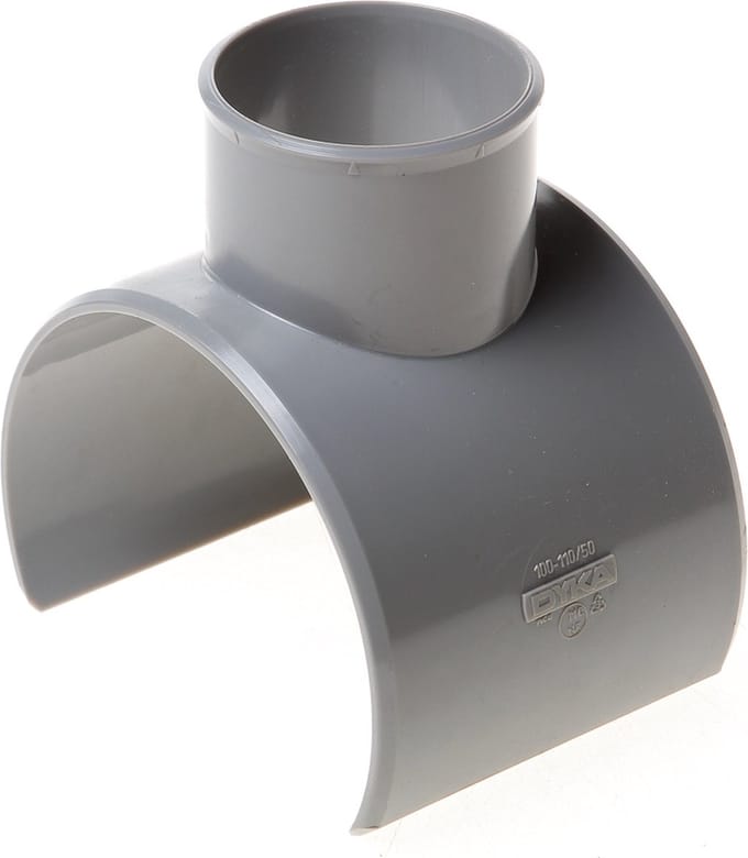 Dyka Zadelstuk PVC grijs 110 x 50mm