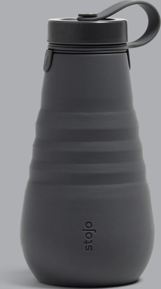 Stojo Drinkfles Carbon Siliconen 590 Ml Antraciet