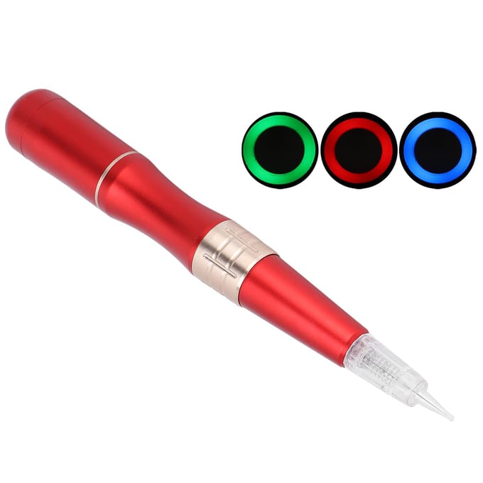 Machine de tatouage semi-permanente sans fil pour sourcils, eye-liner, lèvres  (rouge ) EU Plug or