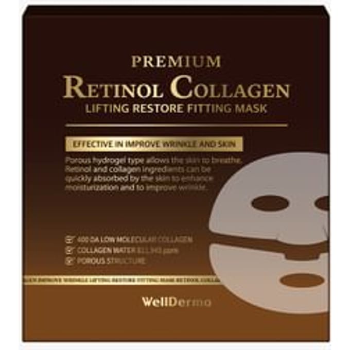 WellDerma - Premium Retinol Collagen Lifting Restore Fitting Mask Set - Sheetmasker